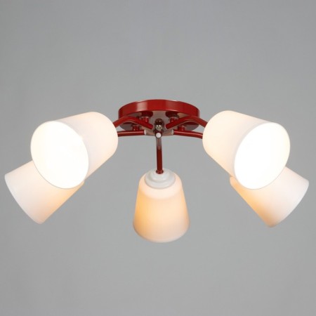 Causte "Online" (Tsil.) 5x15W E27 Model: BR 00287 Red 52x52x15cm-1