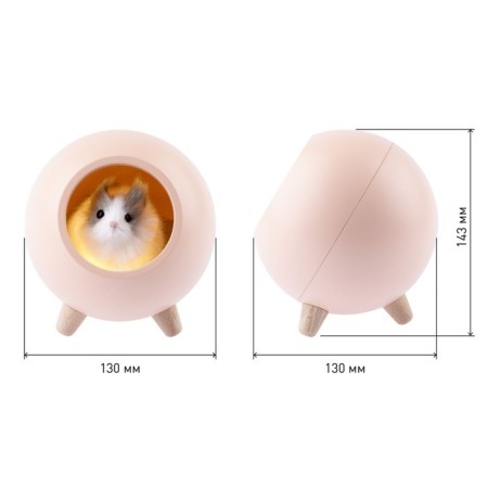 Children's nightlight-lamp NLLED-468-1W-P The hamster pink-7