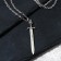 Unisex "Sword" glowing in the dark, green color in black silver, 46 cm