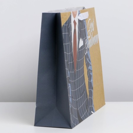 Package Gift Craft Vertical, Packaging, "Best Gentleman", M 30 x 25.5 x 9 cm-1
