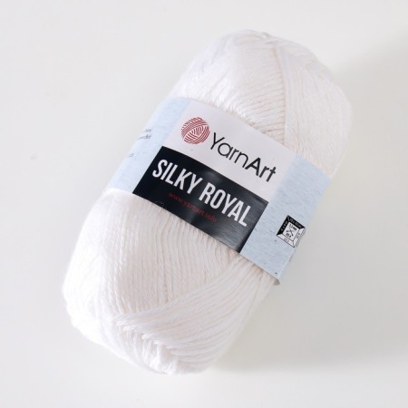 Yarn "Silky Royal" 65% Merin. Surest, 35% claim. Schelk 140m/50g (447 white)-1