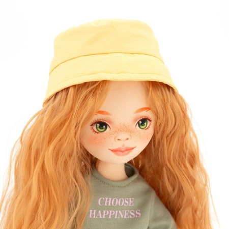 Sunny soft doll "in a green sweatshirt", 32 cm, series: Sports style-5