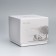 Aromatic candle "Soy Wax", English pear and freesia, white, 9x9 cm