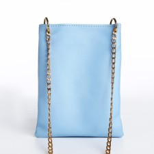 Bag Cross-Bodi with a zipper, blue color