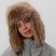 Women's cap, Minaku, brown color, rr 56-58
