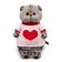 Soft toy "Basik", in a sweater with a heart, 19 cm