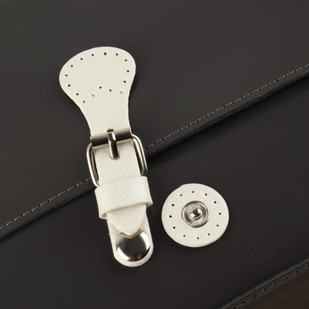 Bag button fastener 8 × 3 cm, white color-7