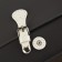 Bag button fastener 8 × 3 cm, white color