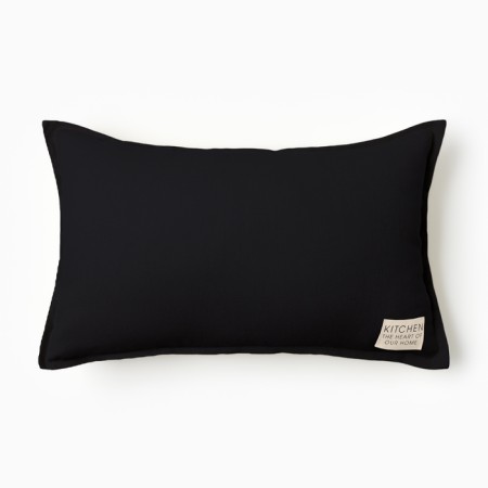 Ethel pillow, 30x50+1 cm, black, 100% cotton
