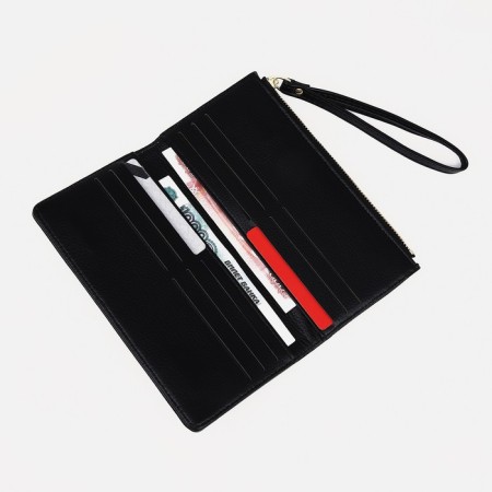 Women's wallet on magnets, black color-3