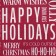 New Year's napkin on the table "Happy Holidys", 40x29 cm