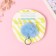 Fluffy on the ring "Olush. Wow! Are you my gift?" D = 8 cm 15x15 cm