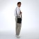 Men's bag over the shoulder, Textura, external pocket, brown color