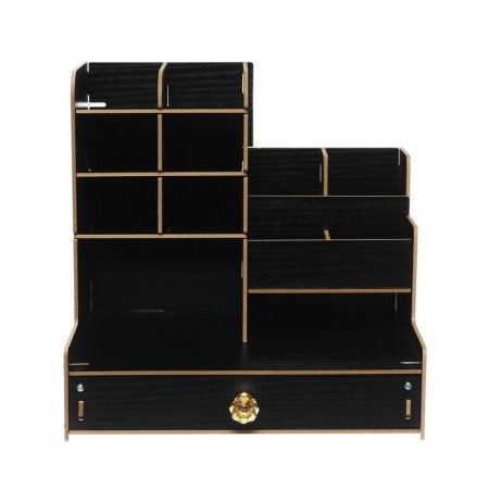 Organizer - Table Devente stand. Elrix 24.5 x 15 x 25.5 cm, MDF, black, cardboard box-1