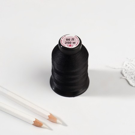Shoe threads, 86l, 250 m, black color-2