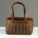Wicker basket, 21 x 16 x 10/22 cm, brown, sequoia