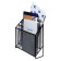 Vertical, desktop tray, 3 compartments, mesh, metal, black