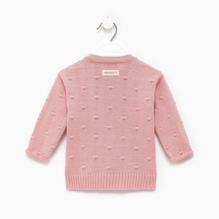 Cardigan Knitted baby I, height 80-86 cm, pink color-4