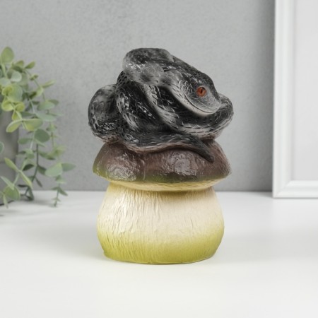 New Year's figure "Snake on the mushroom" 12 x11 x 18 cm.-3