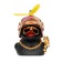 Duck with propeller black, golden helmet
