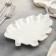 Ceramic "Leaf" dish, 20 × 14 cm, white color