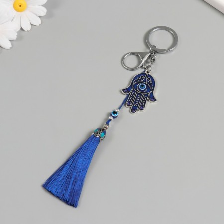 A keychain with a carbine from the evil eye metal "Fatima hand blue 16 cm-1