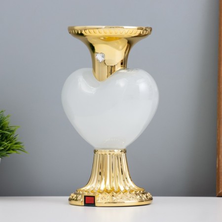 Lava-lamp "Heart" LED 2W from batteries 3haa gold 12.5x10x20.5 cm-1