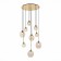 Suspended chandelier ST LUCE. SL1188.303.09. Idesia. 9x40 W, E14/E27, 87x87 cm, brass color