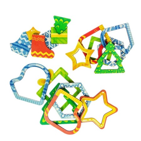 Developing game according to the methodology "Montessori. New Year's figures"-5