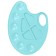 Oval palette, 10 cells, Provence Calligrata, pastel colors, mix