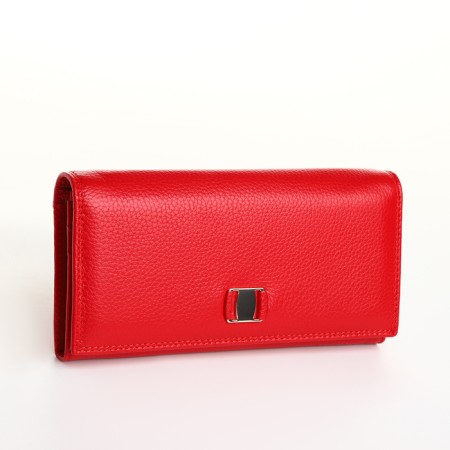 Women's wallet on magnet, red color
