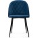 Stol on a metal frame Zest metal/velor, black/blue 50x54x81 cm
