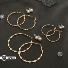 Set of earrings-rings 6 pairs 