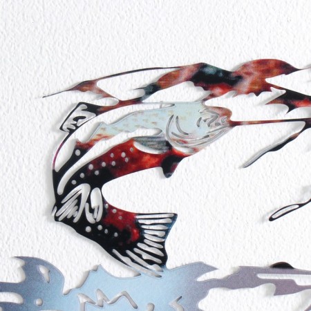 Panel interior metal "Successful fishing" 28x17 cm-2