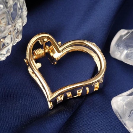 Hair crab "Margarita" heart, 2.5 cm, gold