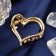 Hair crab "Margarita" heart, 2.5 cm, gold