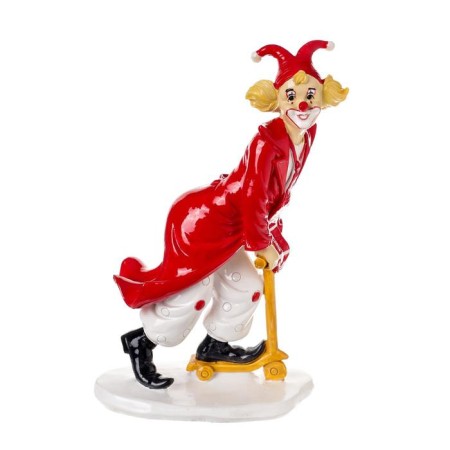 Souvenir Polystone "Clown on Scooter" 20.5x8.5x14 cm-4