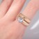 A set of rings 2 pieces of "classic" crystal, white color in gold, dimensionless