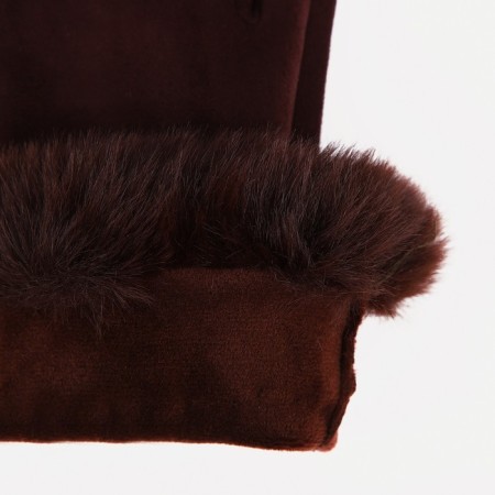 Gloves are female, dimensionless, without insulation, brown color-2