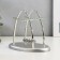 Newtonian pendulum Bamboo Silver 14x18x11 cm