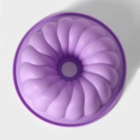 The form for baking the share "German cupcake. Curl ", silicone, d = 20 cm (inside d = 18.5 cm), lilac color-1