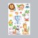 Plastic sticker multi -layer "Beasts in the Tropics" 50x35 cm