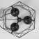 Chandelier 2622/3 E27 40W Black 40x40x21-121 cm BayerLux