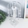 Acrylic Cloth for 1 candle "Crystal drops" silver 44x20x20 cm