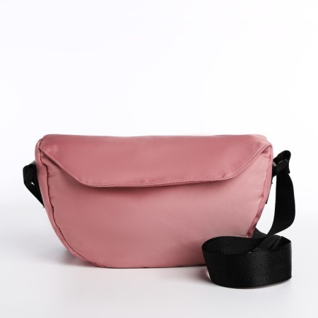 Youth bag with a zipper, pink color-1