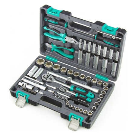 Set of tools Stels 14108, 1/2 ", 1/4", heads 4-32 mm, 69 items, case