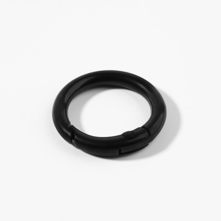 Karabin ring, d = 20/28 mm, thickness - 4 mm, 5 pcs, black color-1