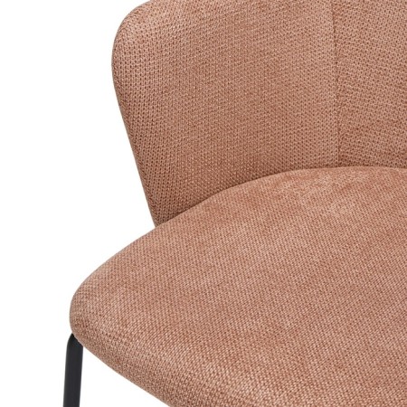 Dwight chair, 510 × 550 × 860 mm, textured Shenill, pink color-12