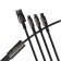 Cable 3B1 Baseus, Tungsten Gold One-For-Three, Microusb+Type-C+Lightning, 3.5a, 1.5 m, Black