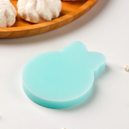 Silicone Mold "Christmas Ball", 8 × 6 × 0.8 cm, the color is turquoise-3